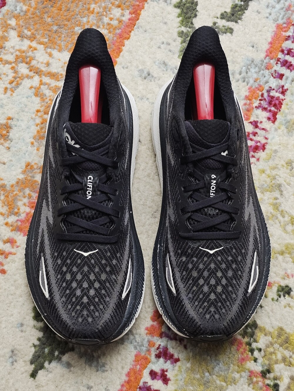 Hoka One One Clifton 9 Women's Running Shoes Sneakers Size 8 B Lace Up Athletic